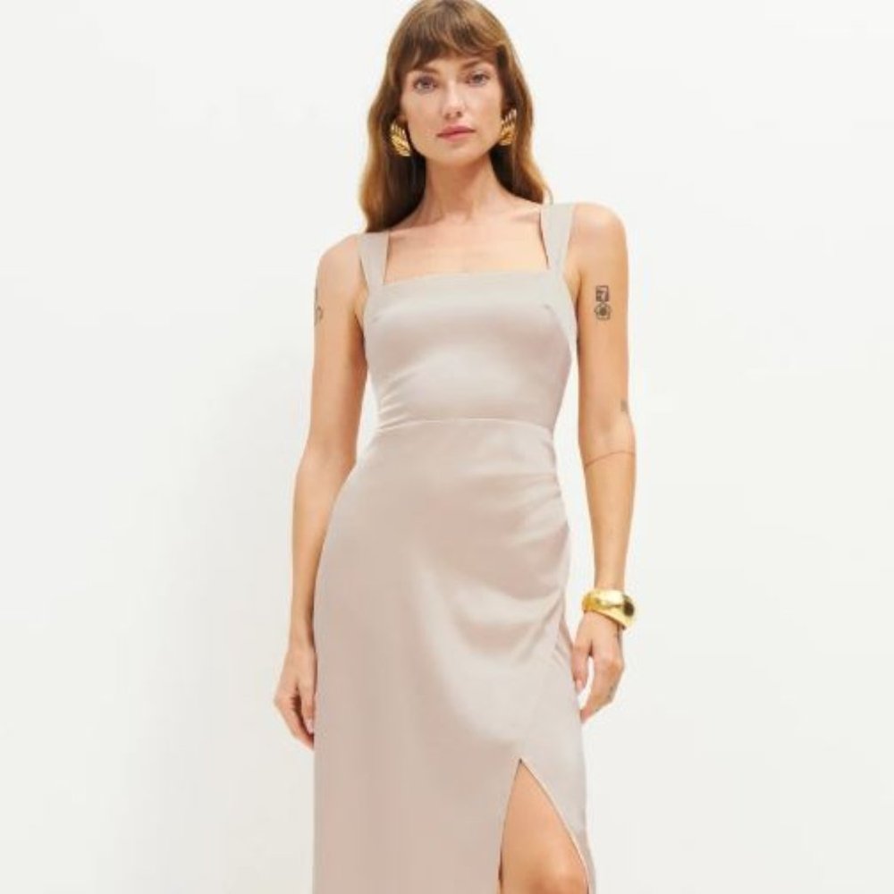 Reformation Isolene Satin Dress NWT $398 Retail